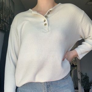 Waffle knit top